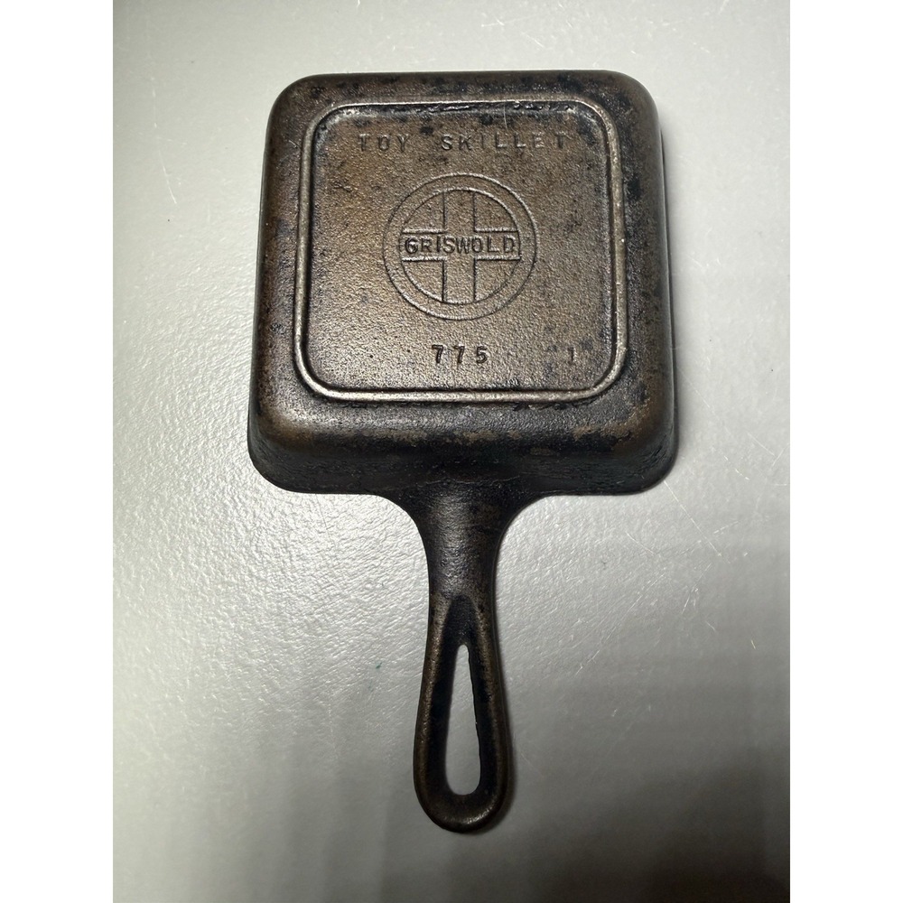 Griswold 775 Toy Skillet Erie PA USA Cast Iron Square Rare Collectable